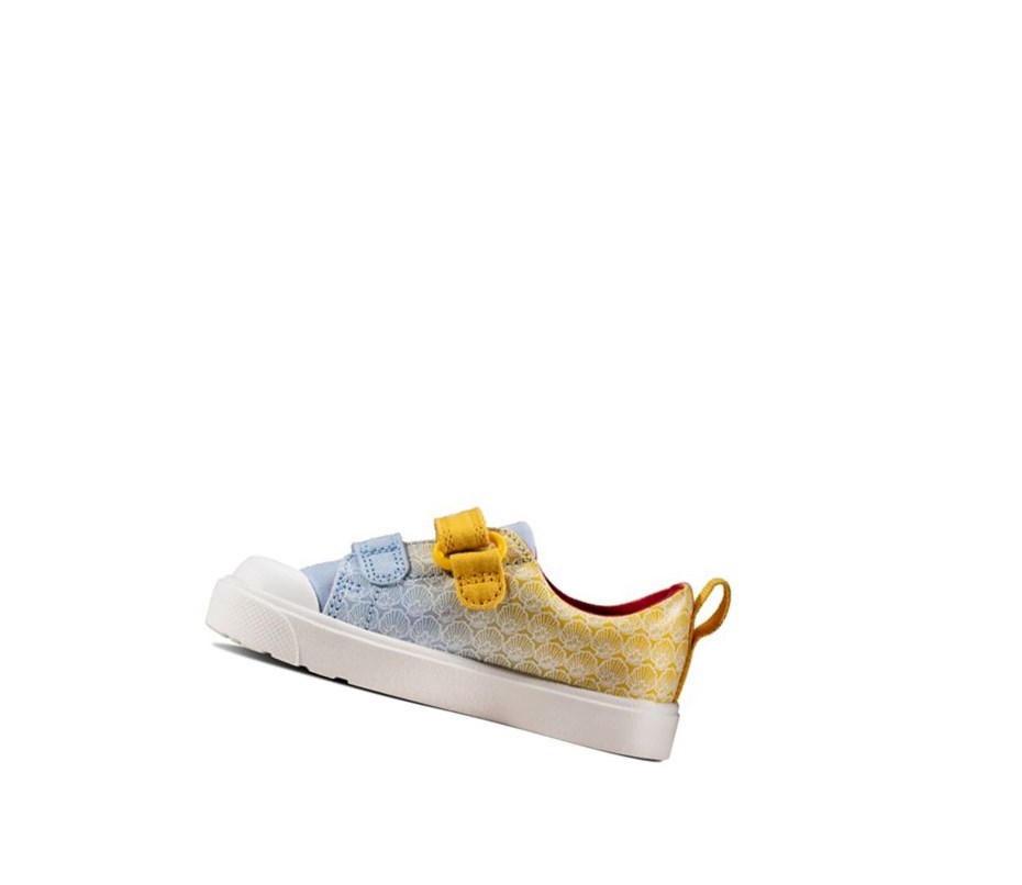 Fille Chaussures Casual Clarks City Shell Jaune - france SIA-97973975