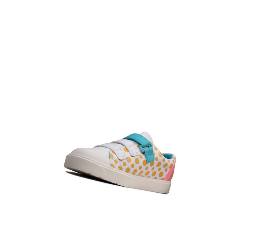 Fille Chaussures Casual Clarks City Vibe Blanche - france CHF-81005170