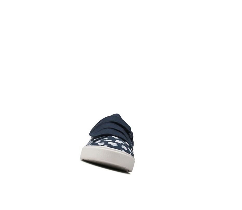 Fille Chaussures Casual Clarks City Vibe Print Bleu Marine - france SEG-41989220