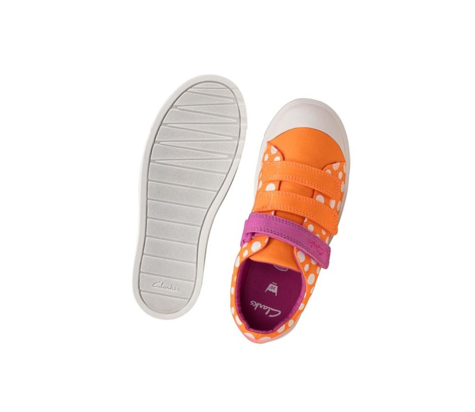 Fille Chaussures Casual Clarks City Vibe Orange - france YGB-31458358