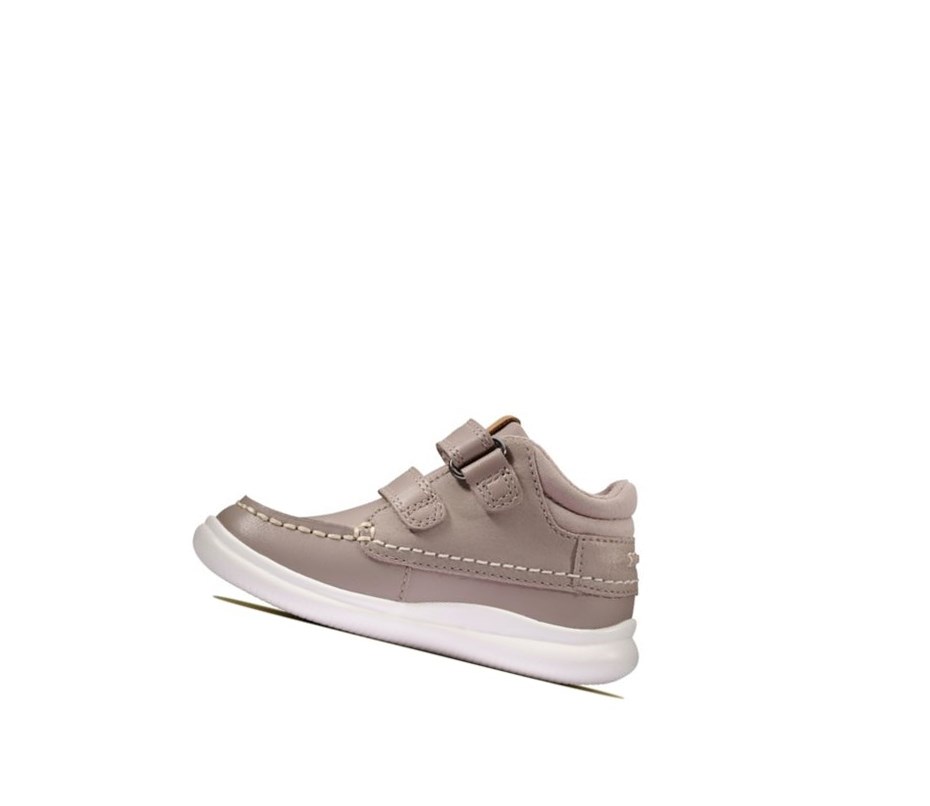 Fille Baskets Décontractées Clarks Crest Tuktu Cuir Rose - france XAD-82798681