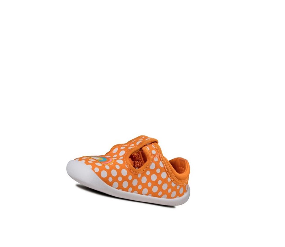 Fille Chaussures Casual Clarks Roamer Sun T-bar Orange - france JJO-81912001