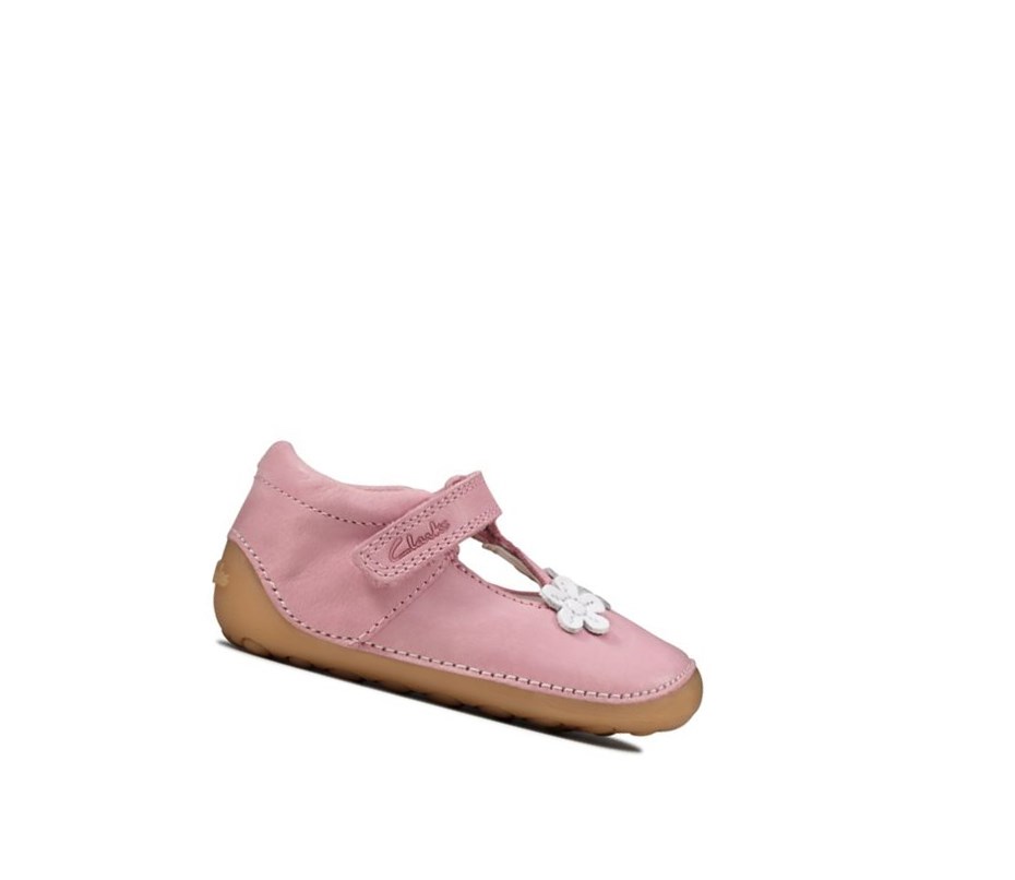 Fille Chaussures Cuir Clarks Tiny Sun Cuir Rose - france LIX-23162068