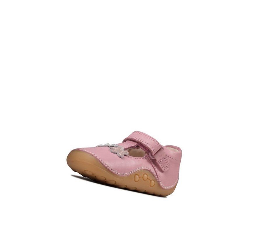 Fille Chaussures Cuir Clarks Tiny Sun Cuir Rose - france LIX-23162068