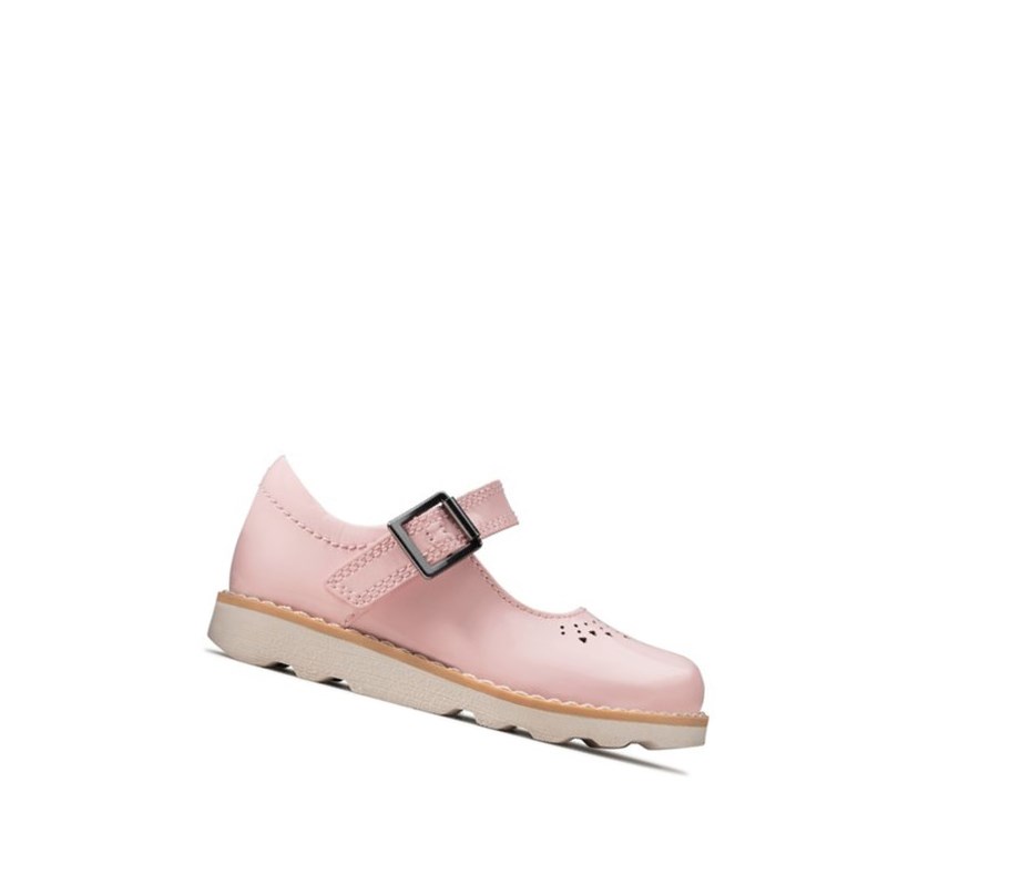 Fille Chaussures Mary Jane Clarks Crown Jump Vernis Cuir Rose - france FZS-40279454