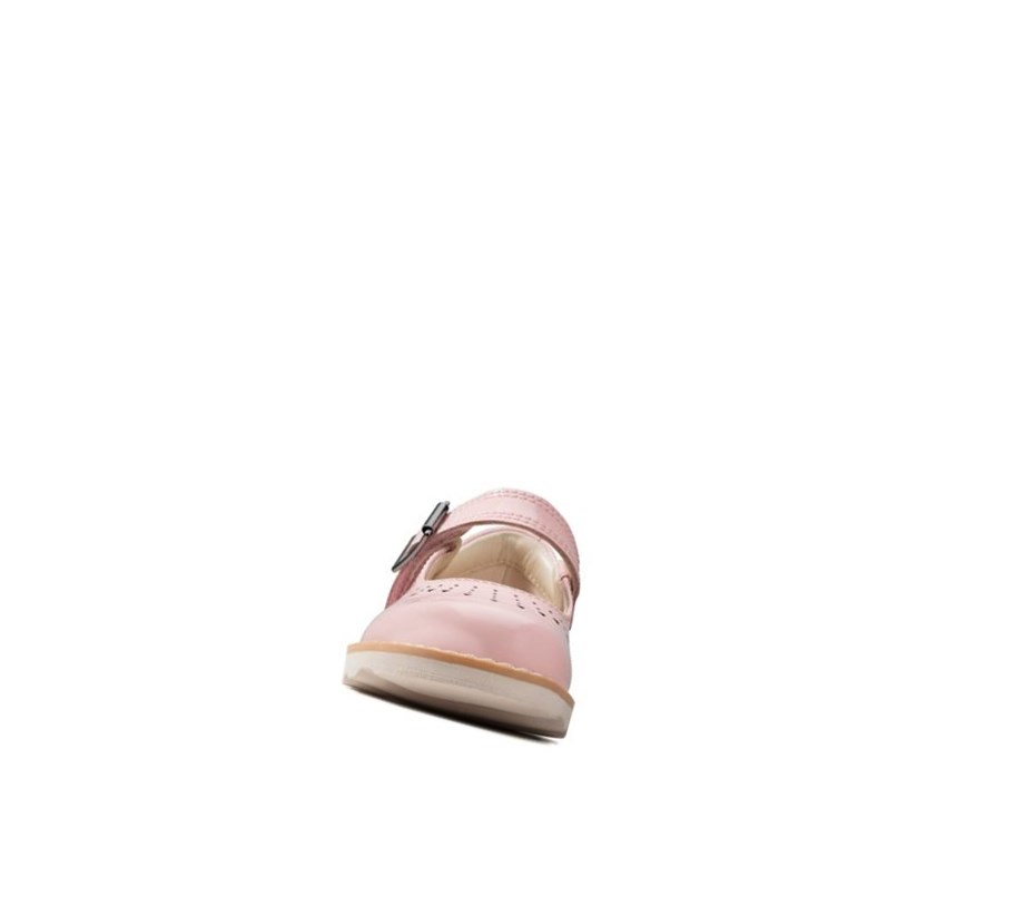 Fille Chaussures Mary Jane Clarks Crown Jump Vernis Cuir Rose - france FZS-40279454