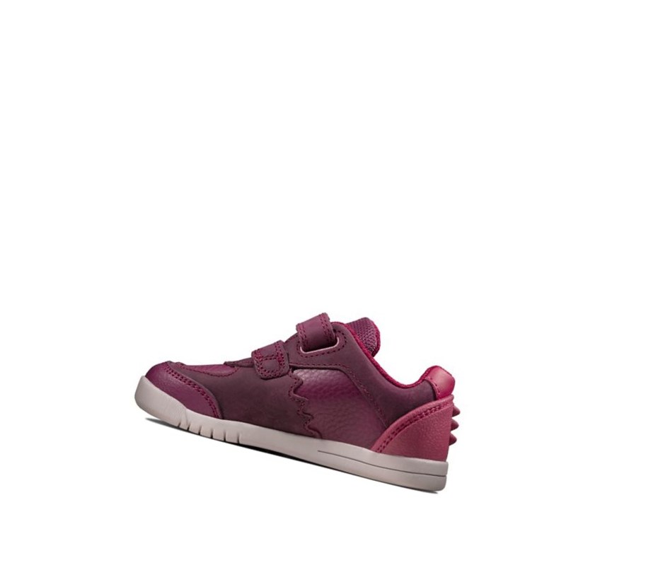 Fille Chaussures Cuir Clarks Rex Quest Cuir Bordeaux - france YXP-71078765