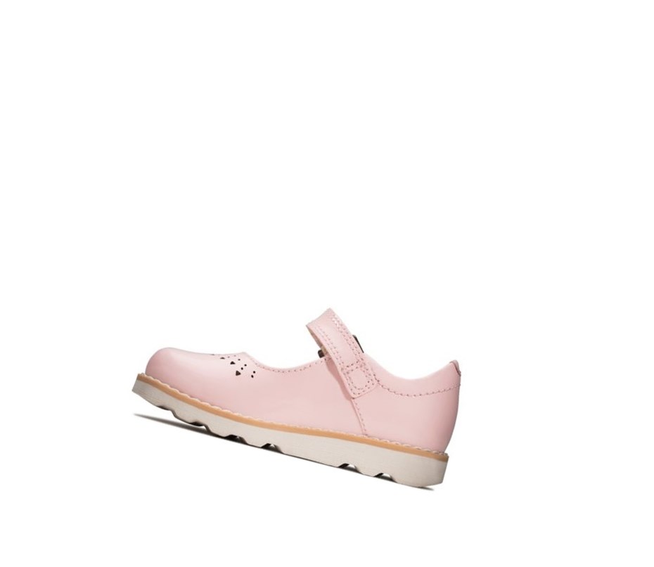 Fille Chaussures Mary Jane Clarks Crown Jump Vernis Cuir Rose - france FZS-40279454