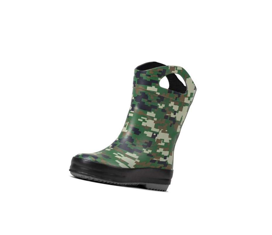 Fille Bottes de Pluie Clarks Tarri Star Vert Olive Camouflage - france CKL-26940967