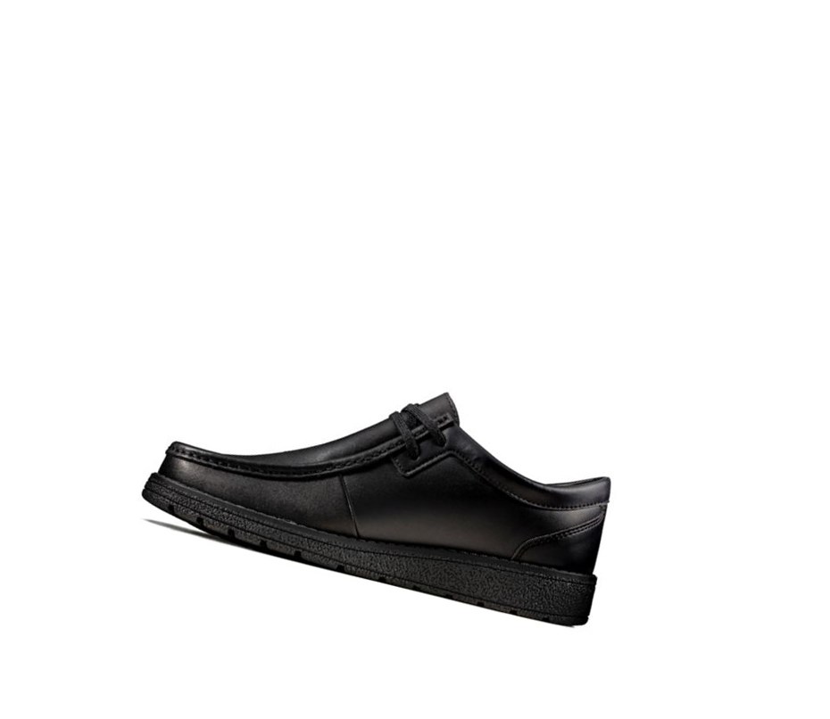 Fille Chaussures D'école Clarks Mendip Craft Cuir Noir - france UES-00063684