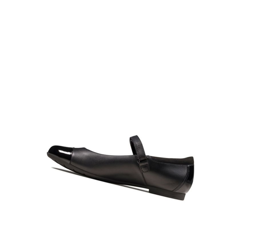 Fille Chaussures D'école Clarks Scala Gem Cuir Noir - france GGP-64297623