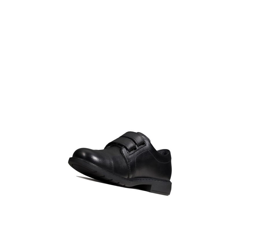 Fille Chaussures D'école Clarks Scala Skye Cuir Noir - france RLE-95848361