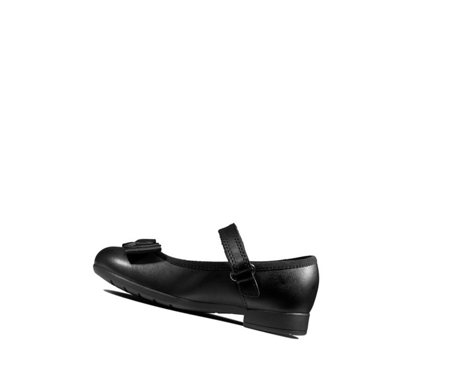 Fille Chaussures D'école Clarks Scala Tap Cuir Noir - france CUF-66771924