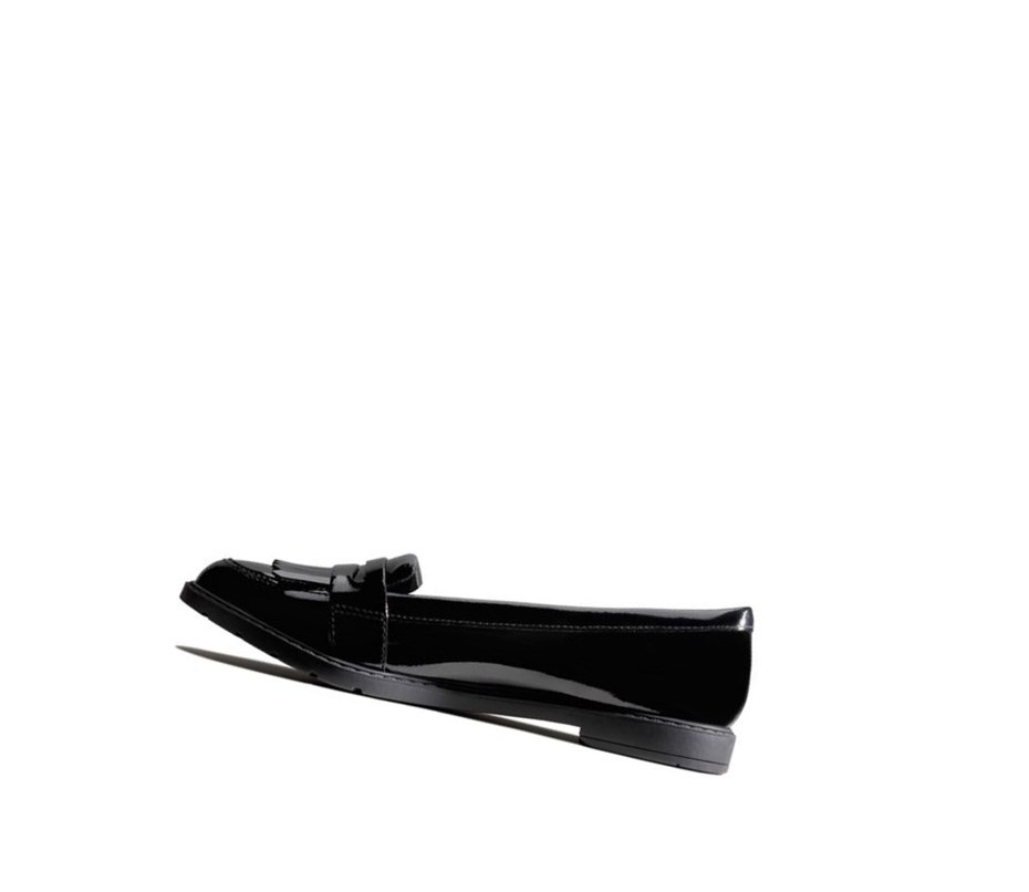 Fille Slip On & Loafers Clarks Scala Bright Vernis Cuir Noir - france CZA-24741549