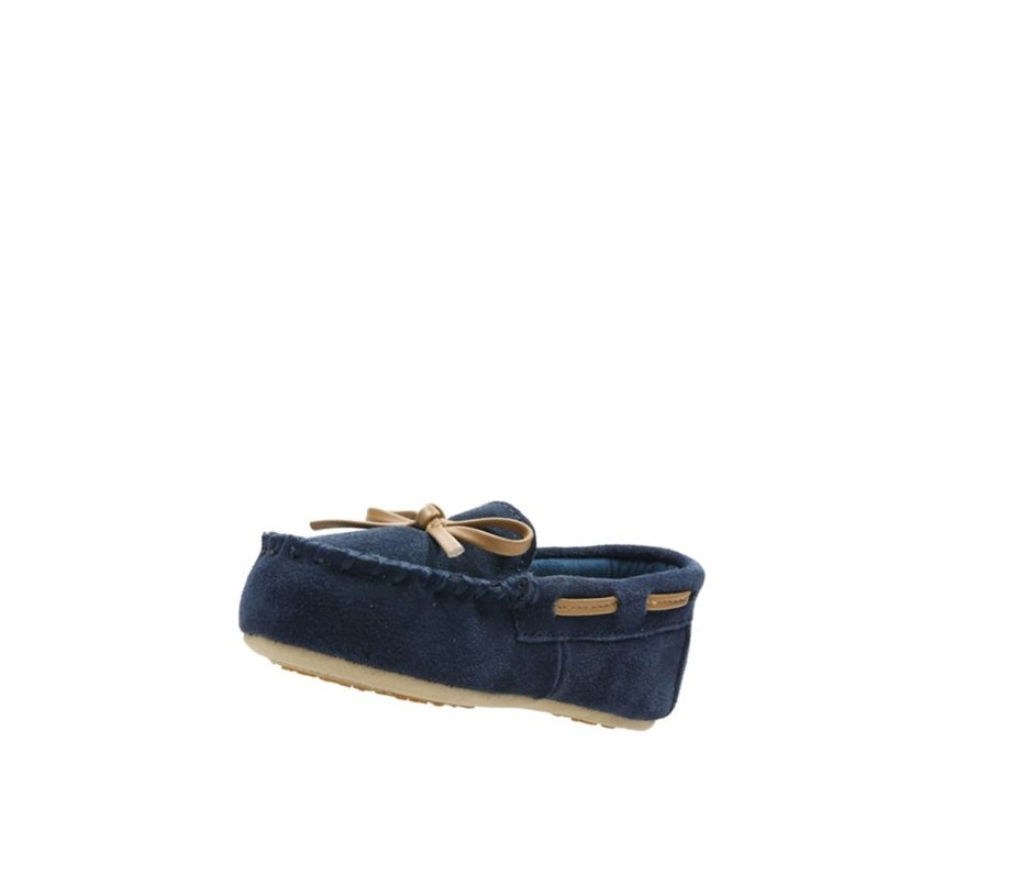 Fille Chaussons Clarks Crackling Flo Daim Bleu Marine - france XAD-85187455