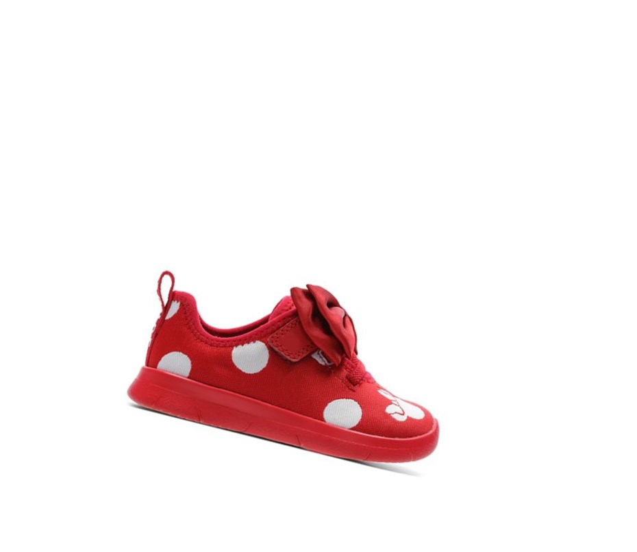 Fille Baskets Clarks Ath Bow Rouge - france KYB-32021983