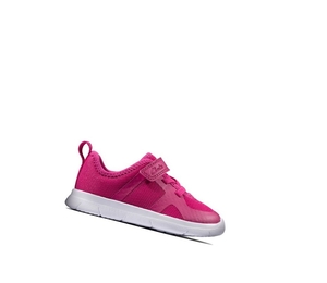 Fille Baskets Clarks Ath Flux Cuir Rose - france SIQ-41625998