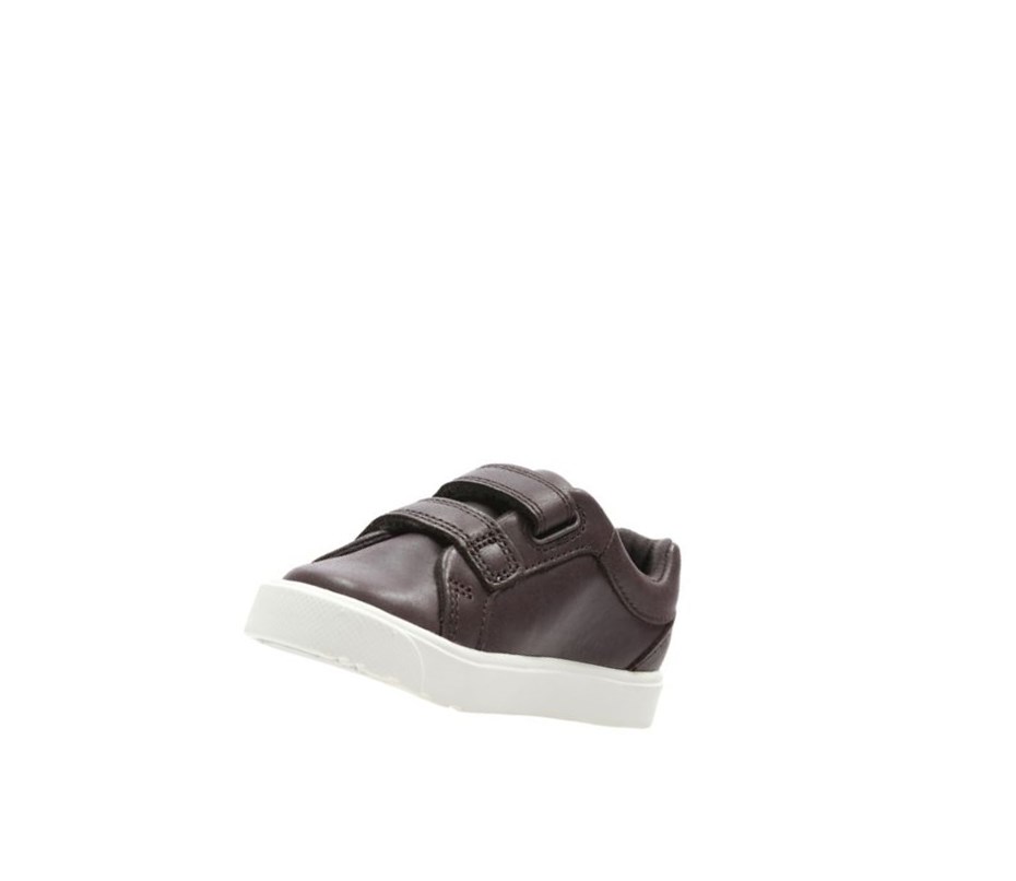 Fille Baskets Clarks City Oasis Lo Cuir Marron - france SEF-04829510