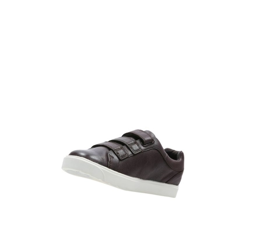 Fille Baskets Clarks City Oasis Lo Cuir Marron - france MZT-38149479