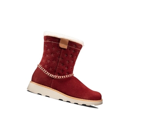 Fille Bottes En Daim Clarks Crown Piper Daim Rouge Foncé - france WPP-74272509