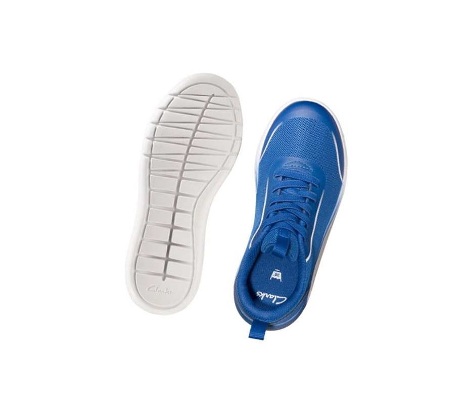 Fille Baskets Clarks Suburb Spark Bleu - france AEA-10777267