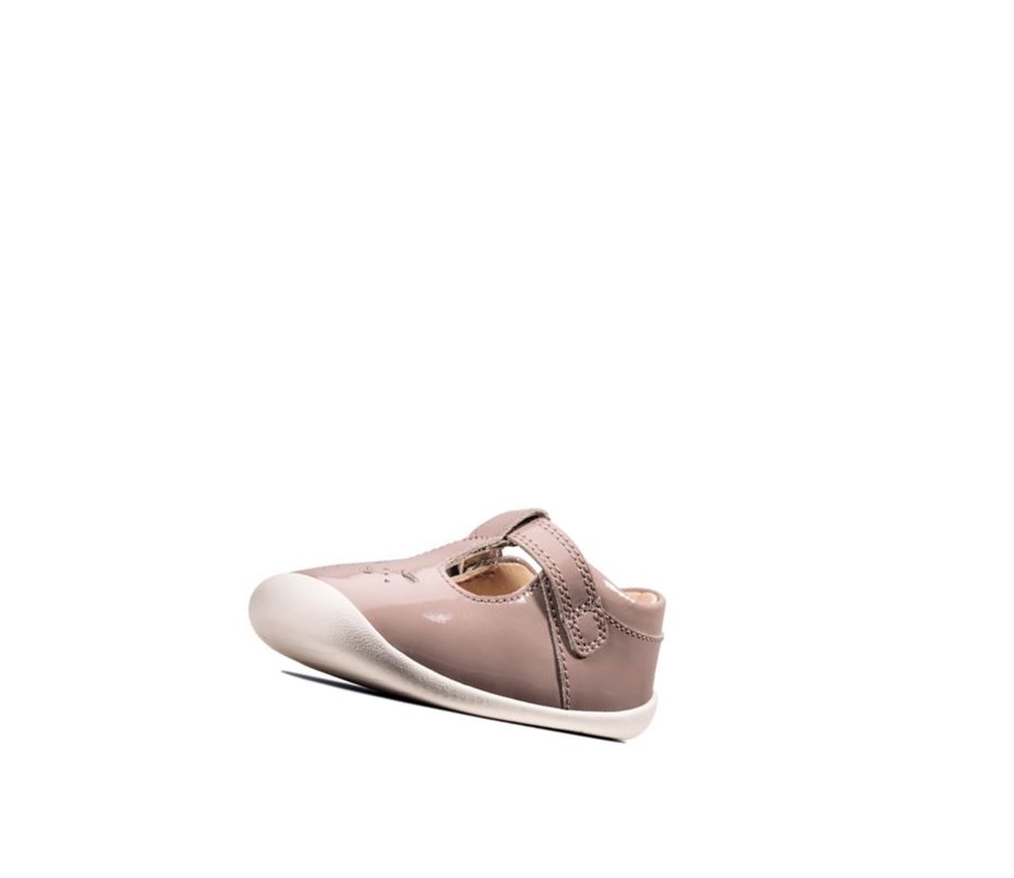 Fille Chaussures de Marche Clarks Roamer Star Vernis Rose - france YLH-28094325