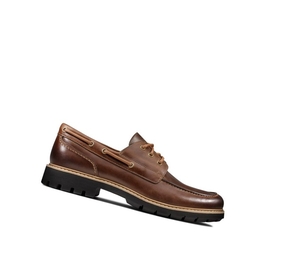 Homme Chaussures Bateau Clarks Batcombe Sail Cuir Marron Foncé - france SEE-60503952