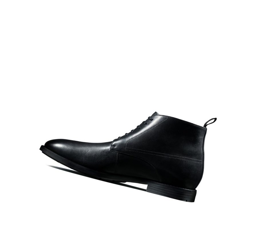 Homme Bottines Clarks Ronnie Up Gore-tex Cuir Noir - france PDF-85644056