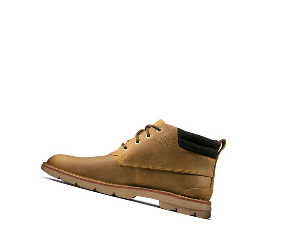 Homme Bottines Clarks Varick Heal Cuir Marron - france KSA-61156120