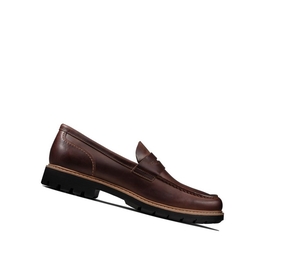 Homme Chaussures Bateau Clarks Batcombe Edge Cuir Marron Foncé - france ALD-20417073