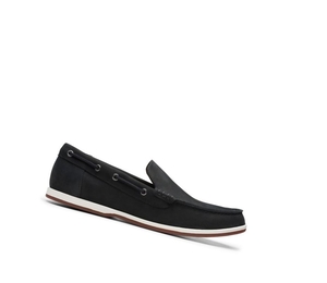 Homme Chaussures Bateau Clarks Morven Sun Nubuck Noir - france HOR-06069567