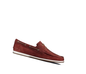 Homme Chaussures Bateau Clarks Pickwell Sail Daim Rouge - france UGA-78222120