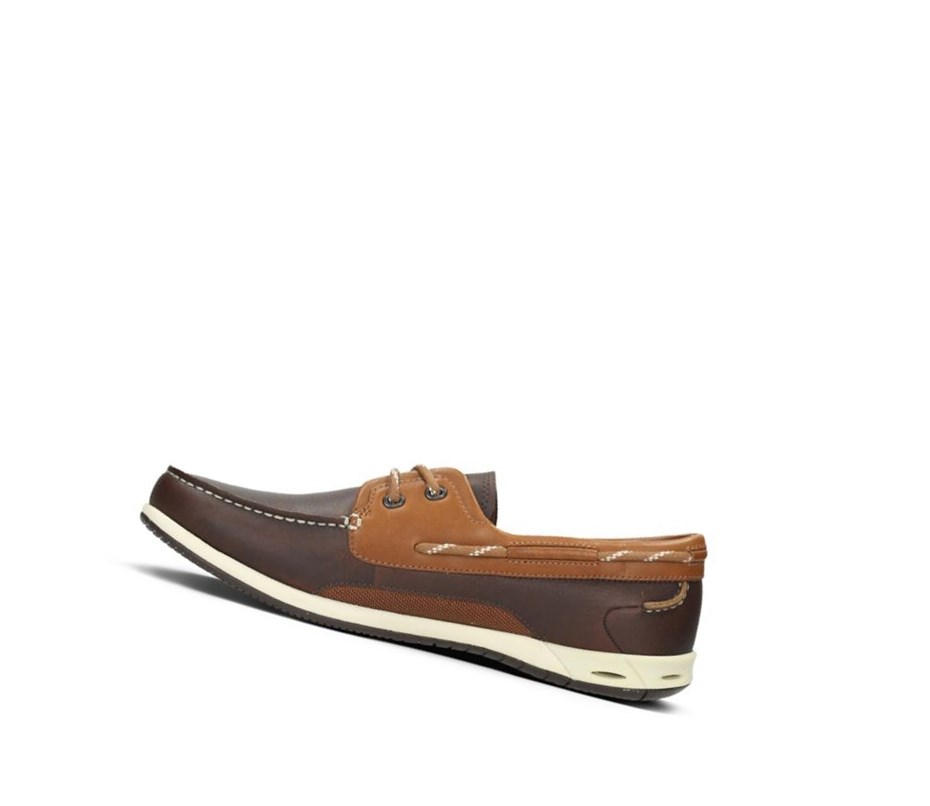 Homme Chaussures Bateau Clarks Orson Harbour Cuir Marron - france ZEI-40666716