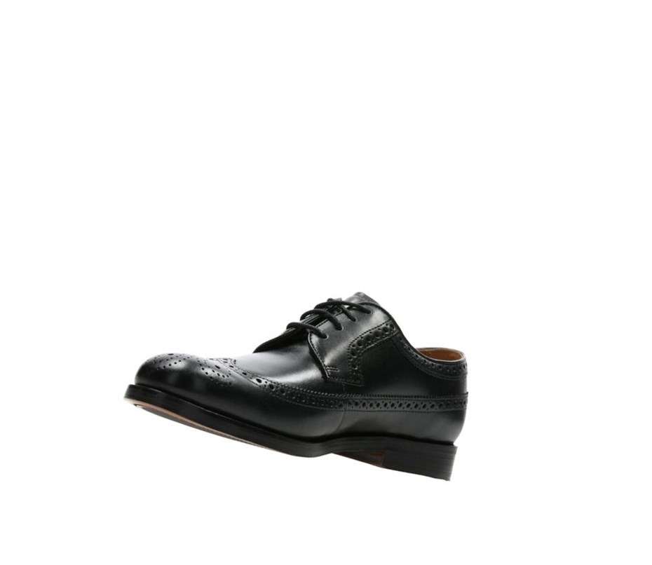 Homme Chaussures Brogue Clarks Coling Limit Cuir Noir - france YVX-13803342