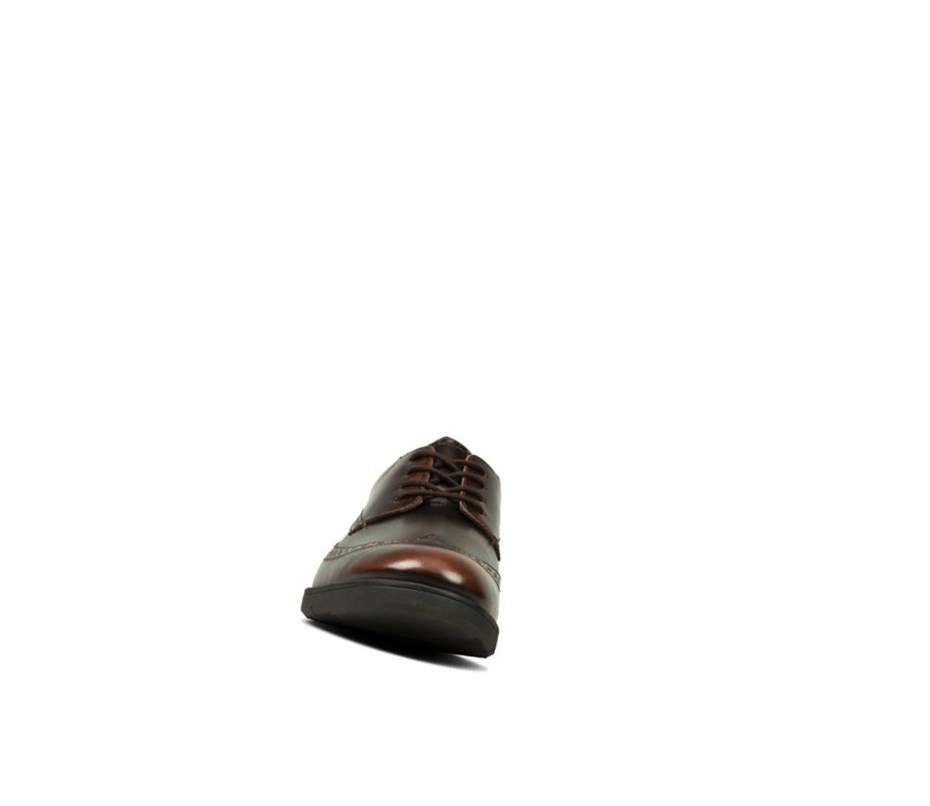 Homme Chaussures Brogue Clarks Helston Limit Cuir Marron Foncé - france EEN-38936744