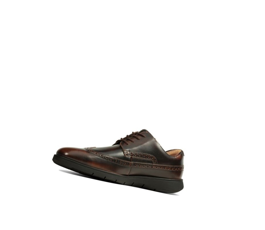 Homme Chaussures Brogue Clarks Helston Limit Cuir Marron Foncé - france EEN-38936744