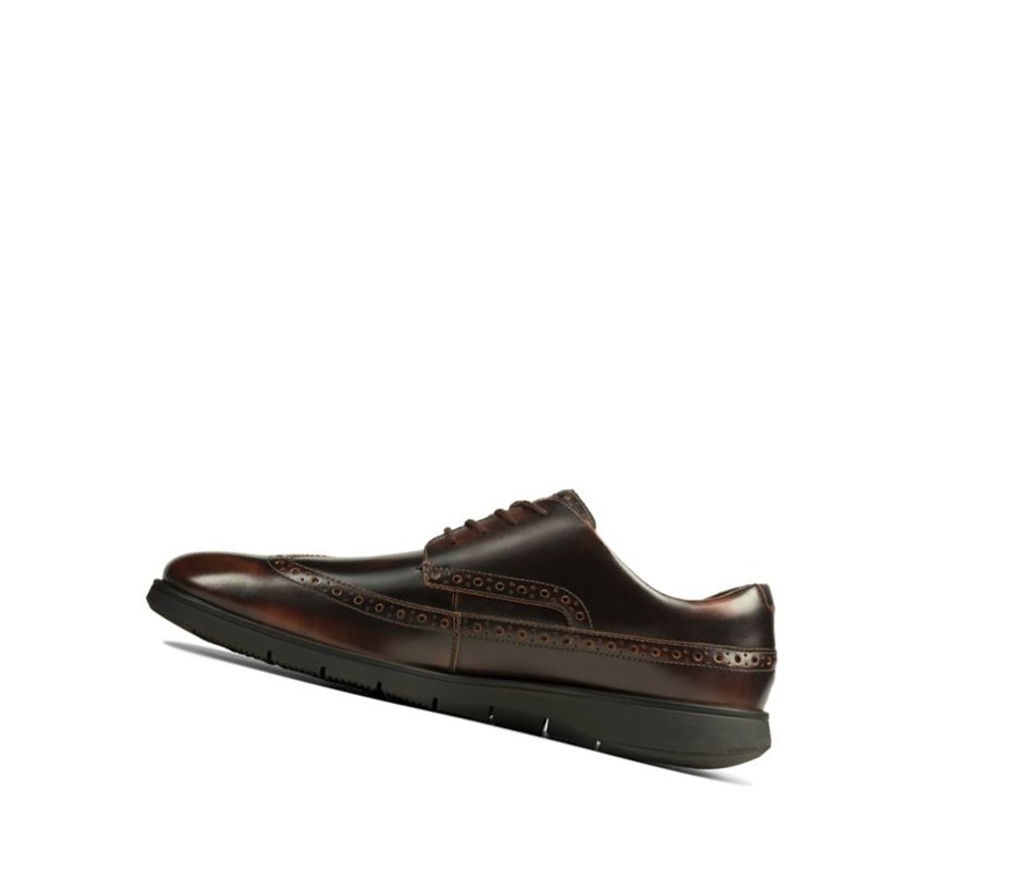 Homme Chaussures Brogue Clarks Helston Limit Cuir Marron Foncé - france EEN-38936744