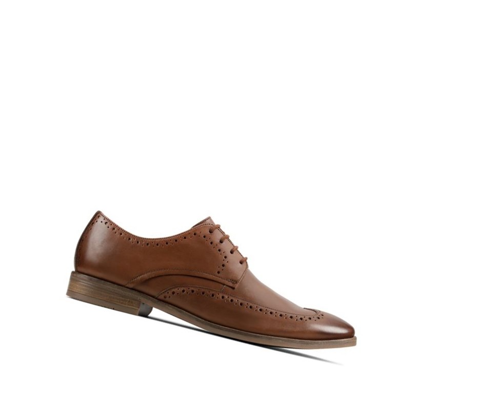 Homme Chaussures Brogue Clarks Stanford Limit Cuir Marron - france ASB-60602590