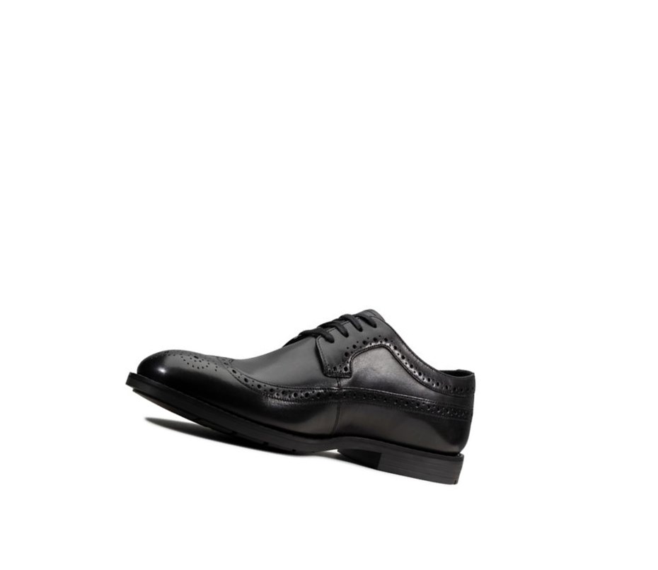 Homme Chaussures Brogue Clarks Ronnie Limit Cuir Noir - france KNO-58379867