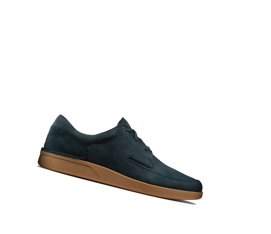 Homme Chaussures Casual Clarks Oakland Craft Nubuck Daim Bleu Marine - france YMZ-96346720