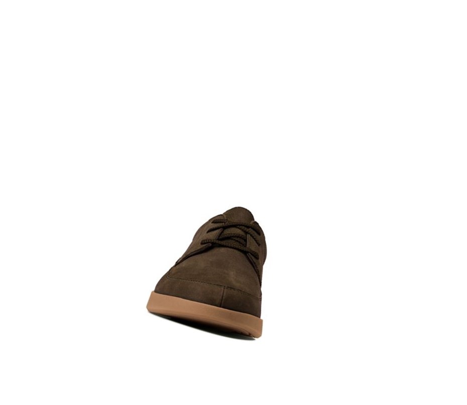 Homme Chaussures Casual Clarks Oakland Craft Nubuck Daim Marron Foncé - france NRJ-18032260