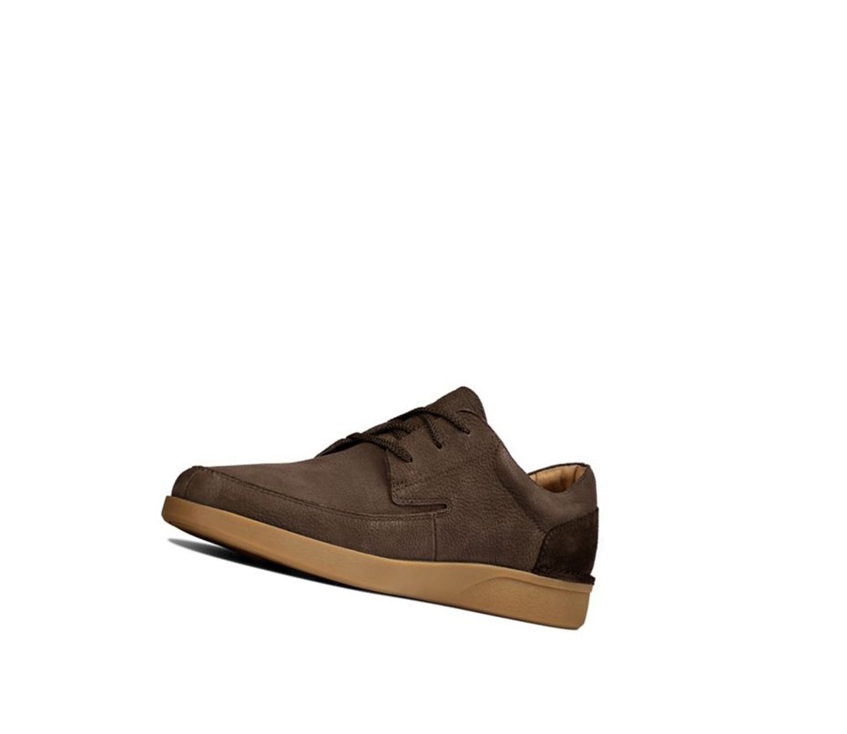 Homme Chaussures Casual Clarks Oakland Craft Nubuck Daim Marron Foncé - france NRJ-18032260