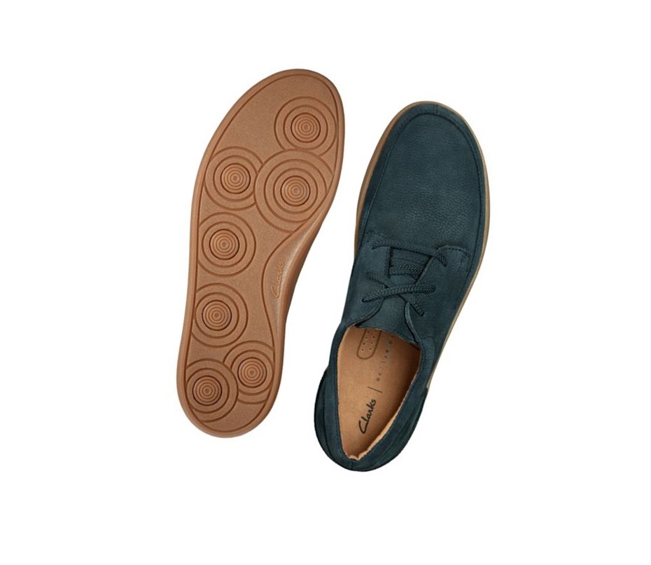 Homme Chaussures Casual Clarks Oakland Craft Nubuck Daim Bleu Marine - france YMZ-96346720