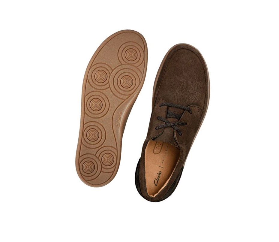 Homme Chaussures Casual Clarks Oakland Craft Nubuck Daim Marron Foncé - france NRJ-18032260