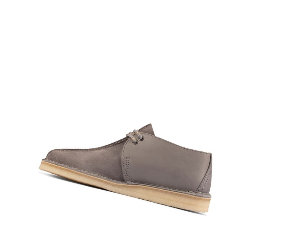 Homme Chaussures Casual Clarks Desert Trek Daim Bleu Grise - france PBI-76823962