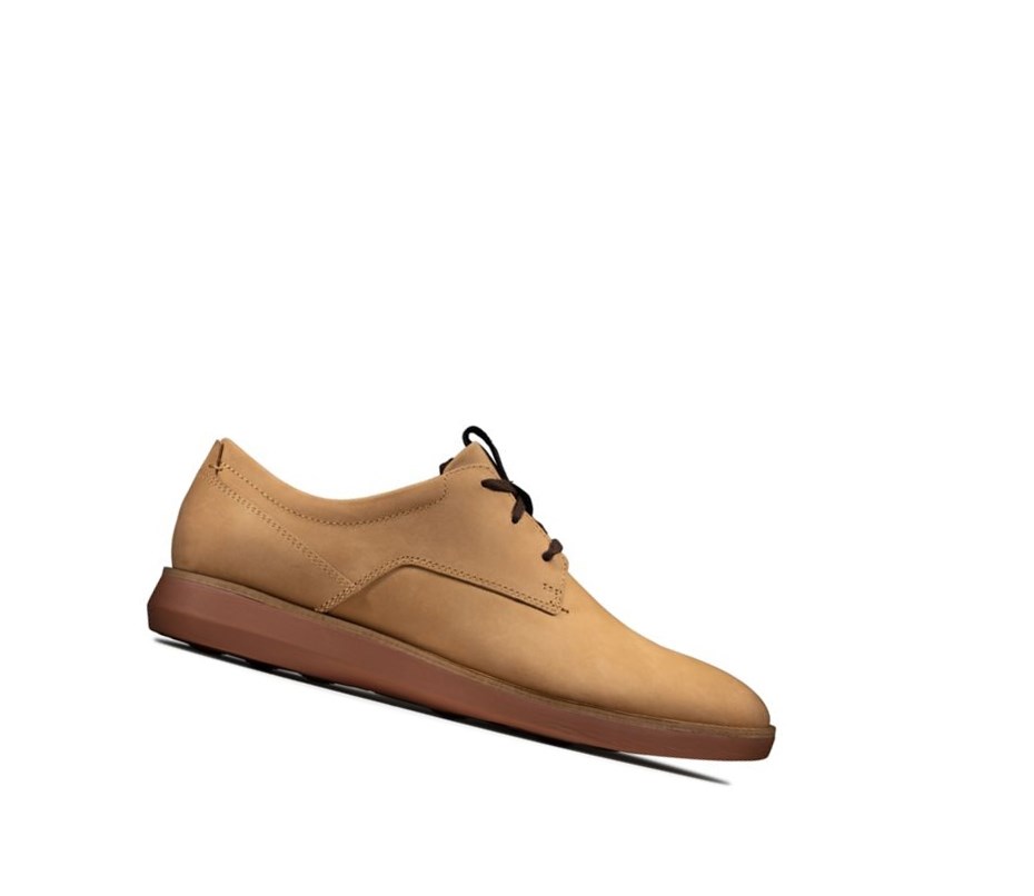 Homme Baskets Décontractées Clarks Banwell Dentelle Nubuck Marron Clair - france ESP-75849673