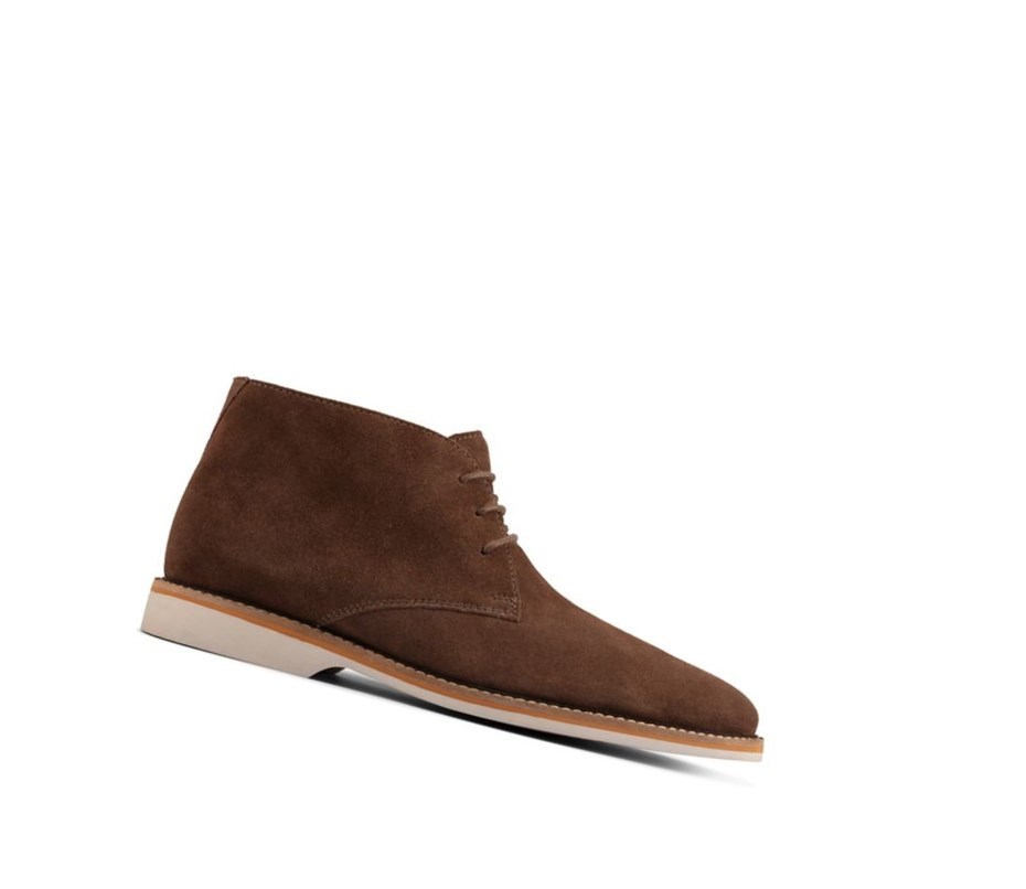 Homme Bottes Du Désert Clarks Atticus Limit Daim Cuivre - france QDO-05915752