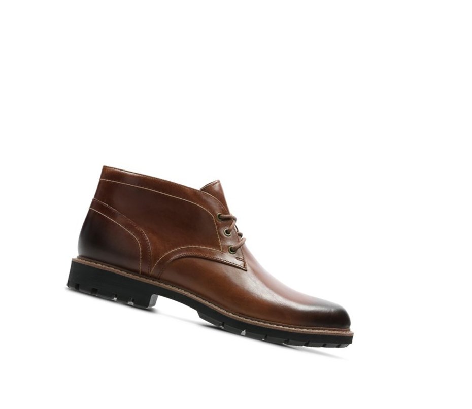 Homme Bottes Du Désert Clarks Batcombe Lo Cuir Marron Foncé - france ZBH-23338888