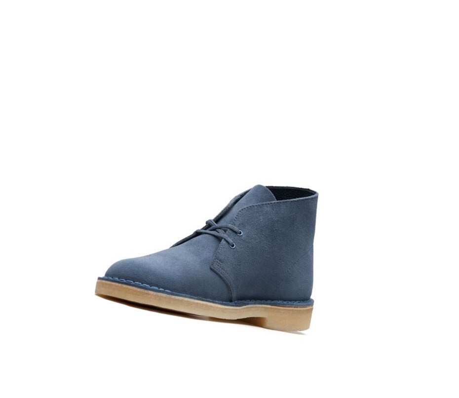 Homme Bottes Du Désert Clarks Originale Daim Bleu Foncé - france LOL-37944752