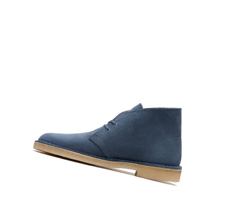 Homme Bottes Du Désert Clarks Originale Daim Bleu Foncé - france LOL-37944752